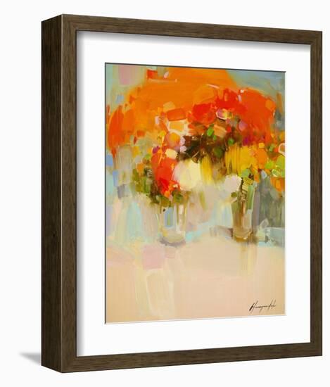 Vase of Yellow Flowers 2-Vahe Yeremyan-Framed Art Print