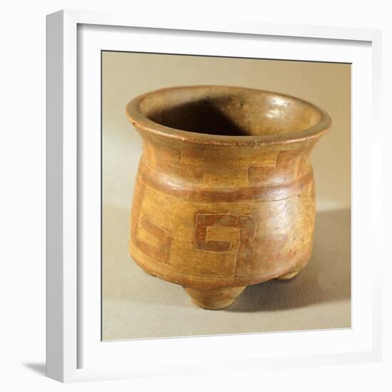 Vase Originating from El Salvador, Pre-Colombian Civilization-null-Framed Giclee Print