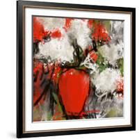 Vase rouge-Doris Savard-Framed Art Print