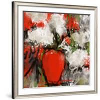 Vase rouge-Doris Savard-Framed Art Print