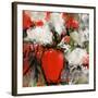 Vase rouge-Doris Savard-Framed Art Print