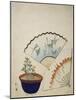 Vase with Adonis and Two Fans Decorated with Poems by Ichotei Mitsunori and Fudegaki, Circa 1830-Toyota Hokkei-Mounted Giclee Print