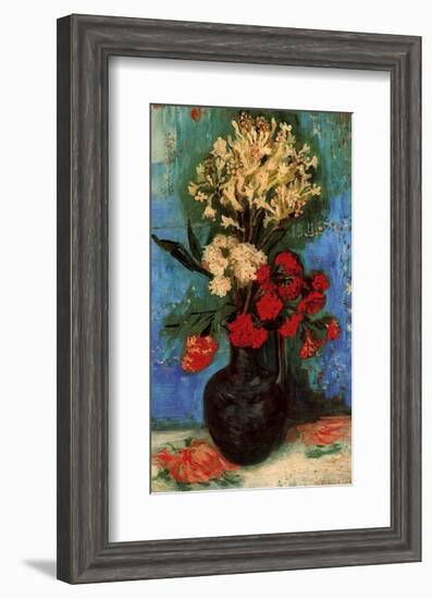 Vase with Carnations and Other Flowers, c.1886-Vincent van Gogh-Framed Giclee Print