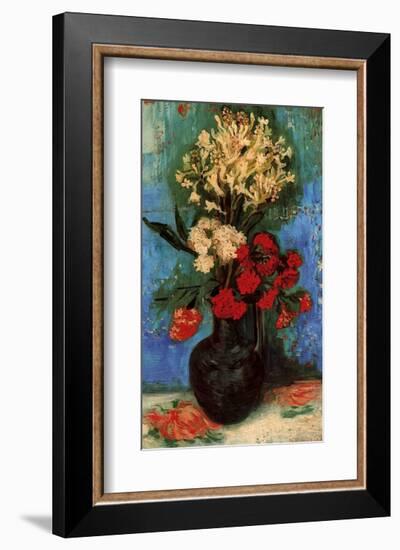 Vase with Carnations and Other Flowers, c.1886-Vincent van Gogh-Framed Giclee Print