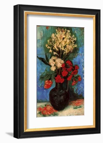 Vase with Carnations and Other Flowers, c.1886-Vincent van Gogh-Framed Giclee Print