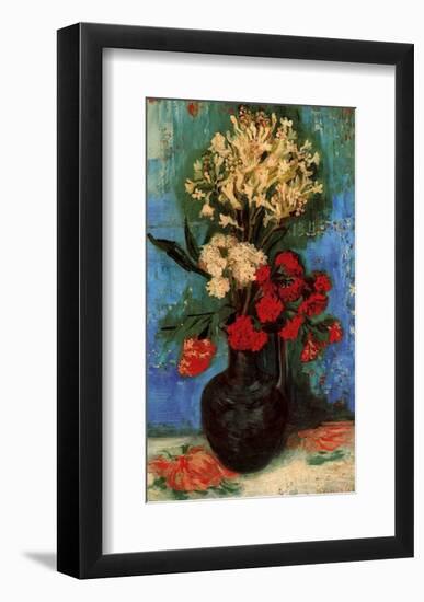 Vase with Carnations and Other Flowers, c.1886-Vincent van Gogh-Framed Giclee Print