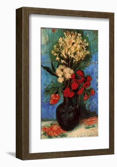 Vase with Carnations and Other Flowers, c.1886-Vincent van Gogh-Framed Giclee Print