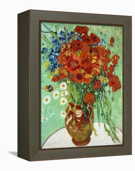 Vase with Cornflowers and Poppies, 1890 (oil on canvas)-Vincent van Gogh-Framed Premier Image Canvas