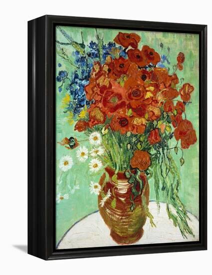 Vase with Cornflowers and Poppies, 1890 (oil on canvas)-Vincent van Gogh-Framed Premier Image Canvas