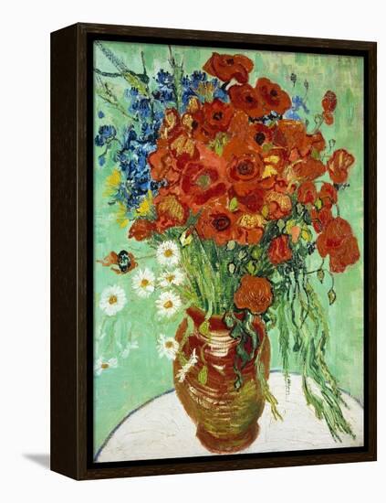 Vase with Cornflowers and Poppies, 1890 (oil on canvas)-Vincent van Gogh-Framed Premier Image Canvas