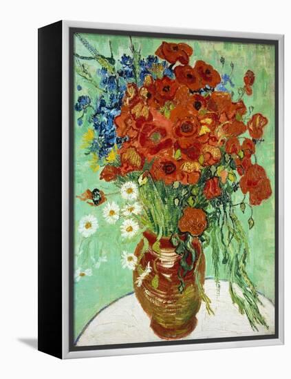 Vase with Cornflowers and Poppies, 1890 (oil on canvas)-Vincent van Gogh-Framed Premier Image Canvas