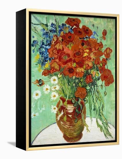 Vase with Cornflowers and Poppies, 1890 (oil on canvas)-Vincent van Gogh-Framed Premier Image Canvas