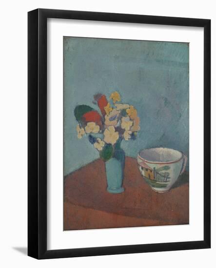 Vase with Flowers and Cup, 1887-Émile Bernard-Framed Giclee Print