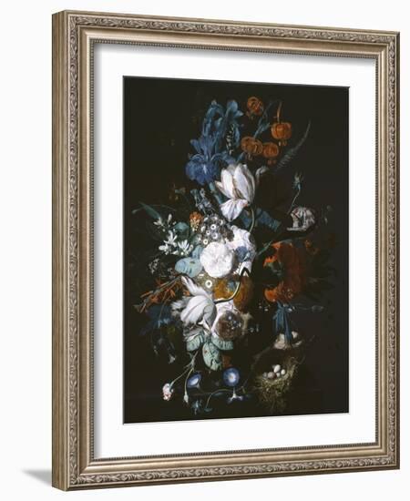 Vase with Flowers, C.1720-Jan van Huysum-Framed Giclee Print