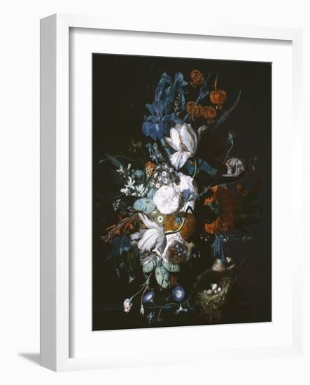 Vase with Flowers, C.1720-Jan van Huysum-Framed Giclee Print