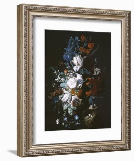 Vase with Flowers, C.1720-Jan van Huysum-Framed Giclee Print