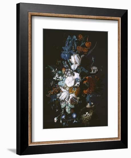 Vase with Flowers, C.1720-Jan van Huysum-Framed Giclee Print