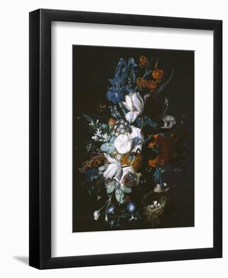 Vase with Flowers, C.1720-Jan van Huysum-Framed Giclee Print