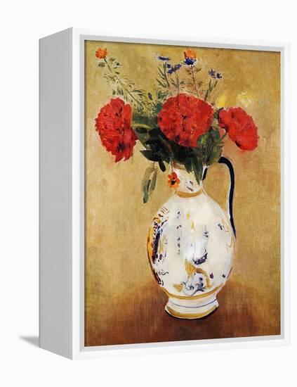 Vase with Flowers-Odilon Redon-Framed Premier Image Canvas