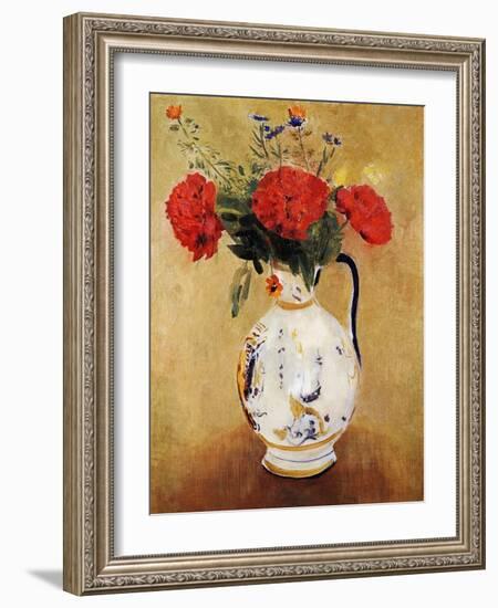 Vase with Flowers-Odilon Redon-Framed Giclee Print