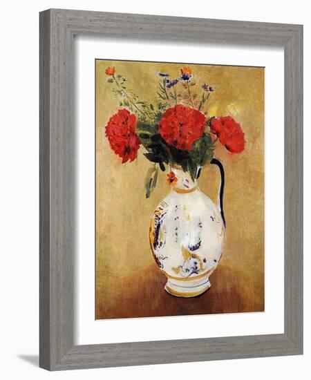 Vase with Flowers-Odilon Redon-Framed Giclee Print