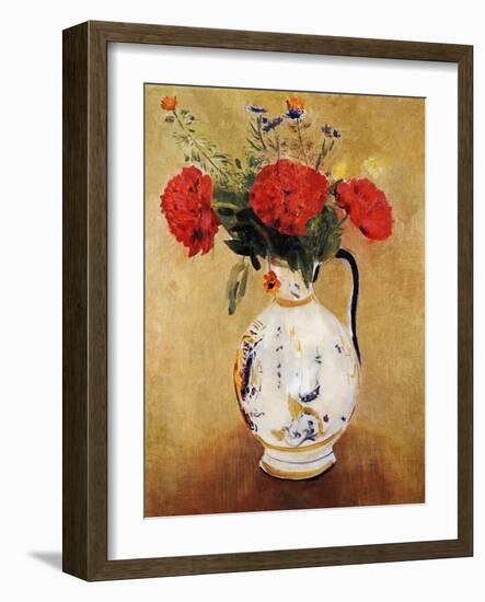 Vase with Flowers-Odilon Redon-Framed Giclee Print