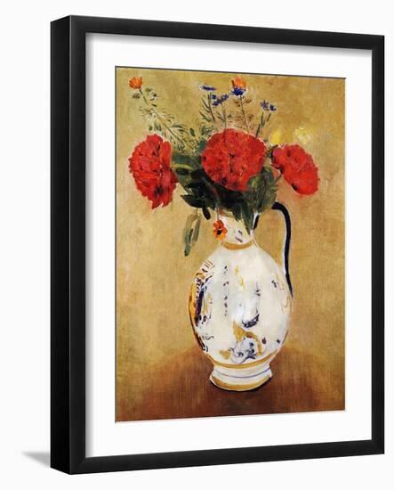 Vase with Flowers-Odilon Redon-Framed Giclee Print