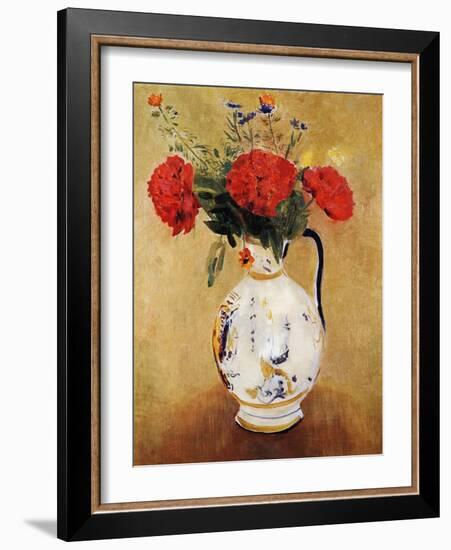 Vase with Flowers-Odilon Redon-Framed Giclee Print