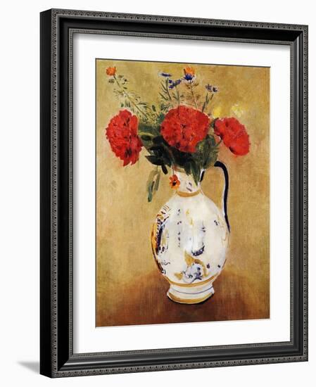 Vase with Flowers-Odilon Redon-Framed Giclee Print