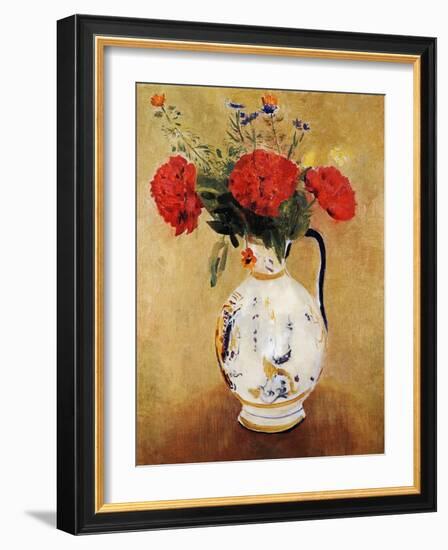 Vase with Flowers-Odilon Redon-Framed Giclee Print