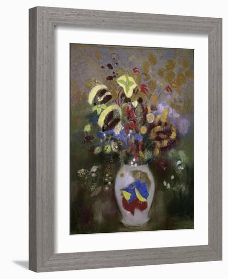 Vase with Flowers-Odilon Redon-Framed Giclee Print