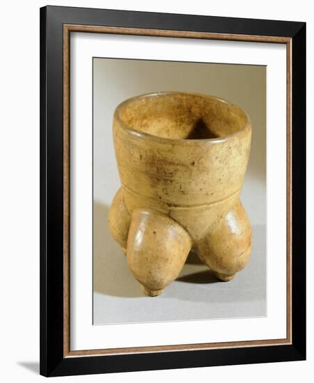 Vase with Four Feet Originating from El Salvador-null-Framed Giclee Print