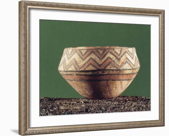 Vase with Geometric Decorations-null-Framed Giclee Print