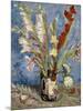 Vase with Gladioli and China Asters, 1886-Vincent van Gogh-Mounted Giclee Print