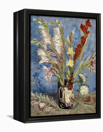 Vase with Gladioli and China Asters, 1886-Vincent van Gogh-Framed Premier Image Canvas