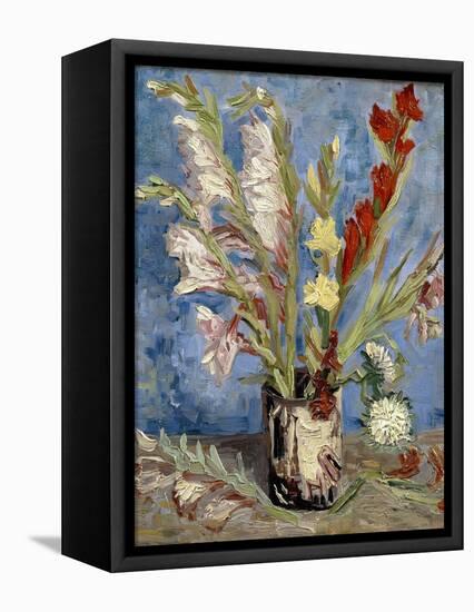 Vase with Gladioli and China Asters, 1886-Vincent van Gogh-Framed Premier Image Canvas