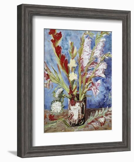 Vase with Gladioli-Vincent van Gogh-Framed Giclee Print