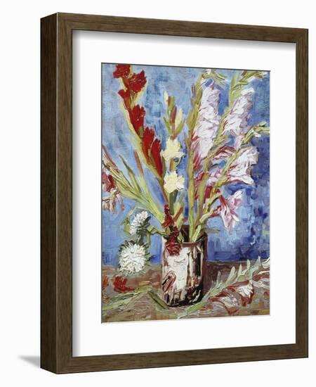 Vase with Gladioli-Vincent van Gogh-Framed Giclee Print