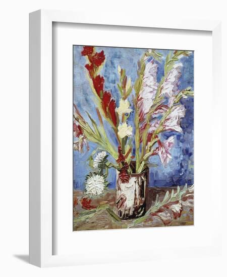 Vase with Gladioli-Vincent van Gogh-Framed Giclee Print