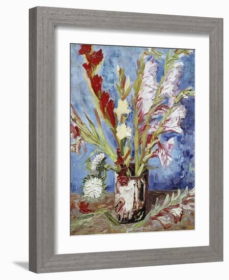 Vase with Gladioli-Vincent van Gogh-Framed Giclee Print