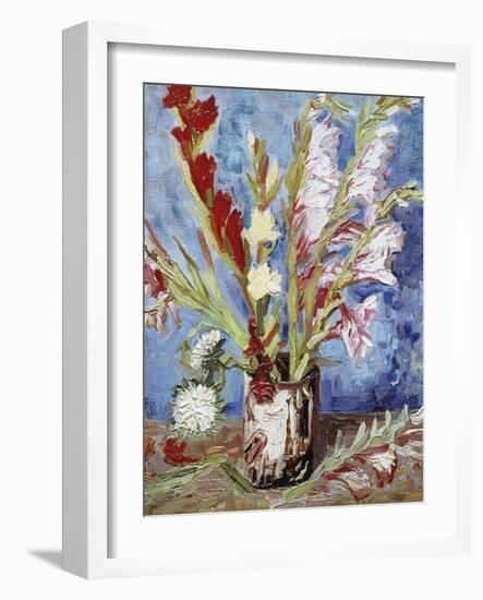 Vase with Gladioli-Vincent van Gogh-Framed Giclee Print