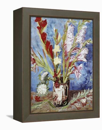 Vase with Gladioli-Vincent van Gogh-Framed Premier Image Canvas