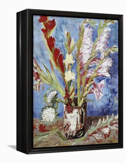 Vase with Gladioli-Vincent van Gogh-Framed Premier Image Canvas