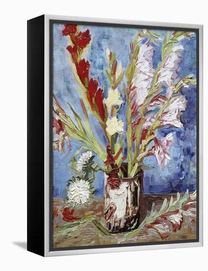 Vase with Gladioli-Vincent van Gogh-Framed Premier Image Canvas