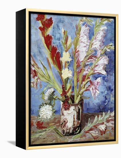 Vase with Gladioli-Vincent van Gogh-Framed Premier Image Canvas