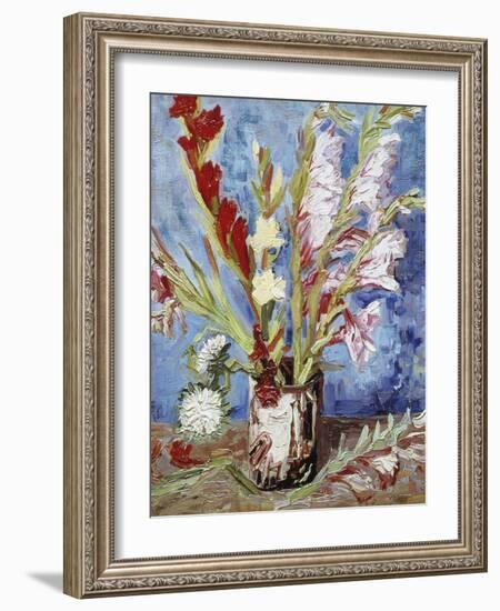 Vase with Gladioli-Vincent van Gogh-Framed Giclee Print