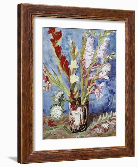 Vase with Gladioli-Vincent van Gogh-Framed Giclee Print