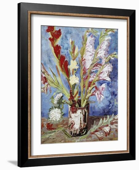 Vase with Gladioli-Vincent van Gogh-Framed Giclee Print