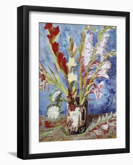 Vase with Gladioli-Vincent van Gogh-Framed Giclee Print