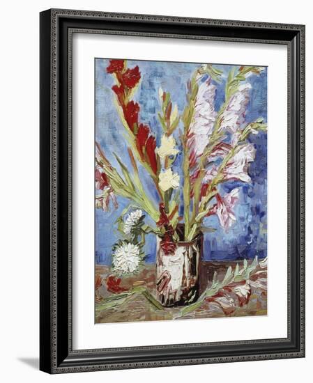 Vase with Gladioli-Vincent van Gogh-Framed Giclee Print